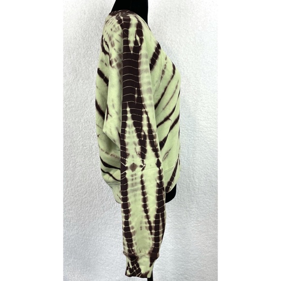 PROENZA SCHOULER • Mint/Brown White Label Modified Raglan Tie Dye Sweatshirt, XS - Picture 11 of 16